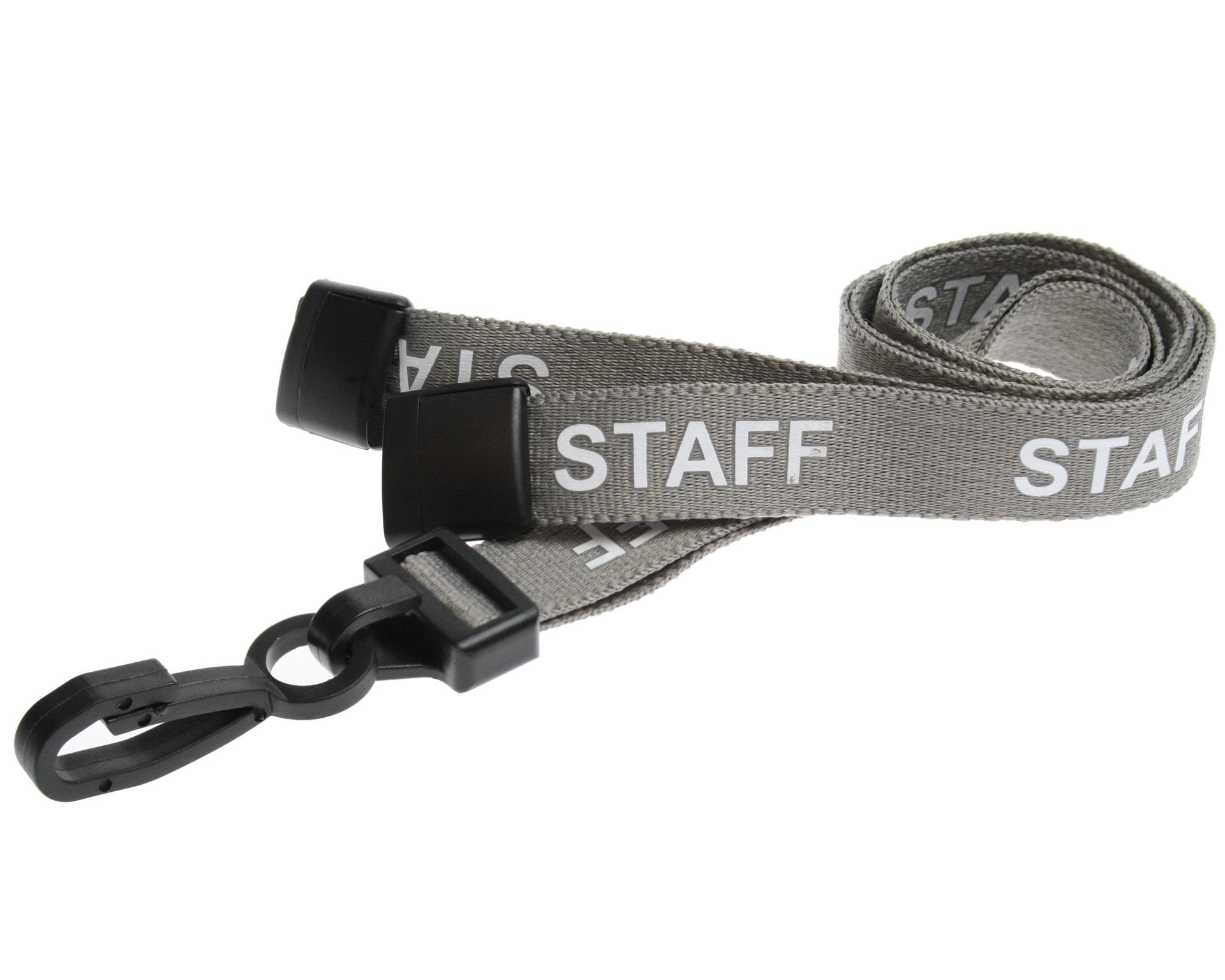 Picture of Staff grå lanyard / keyhanger 15 mm with plastic J clip. 60270599